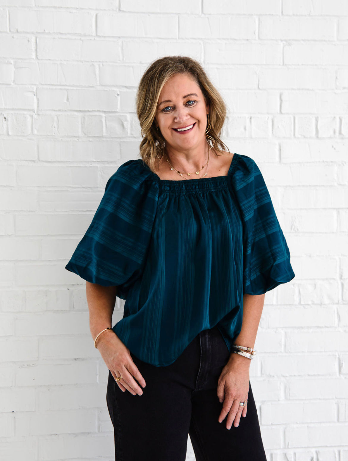 Forever Forrest Satin Blouse