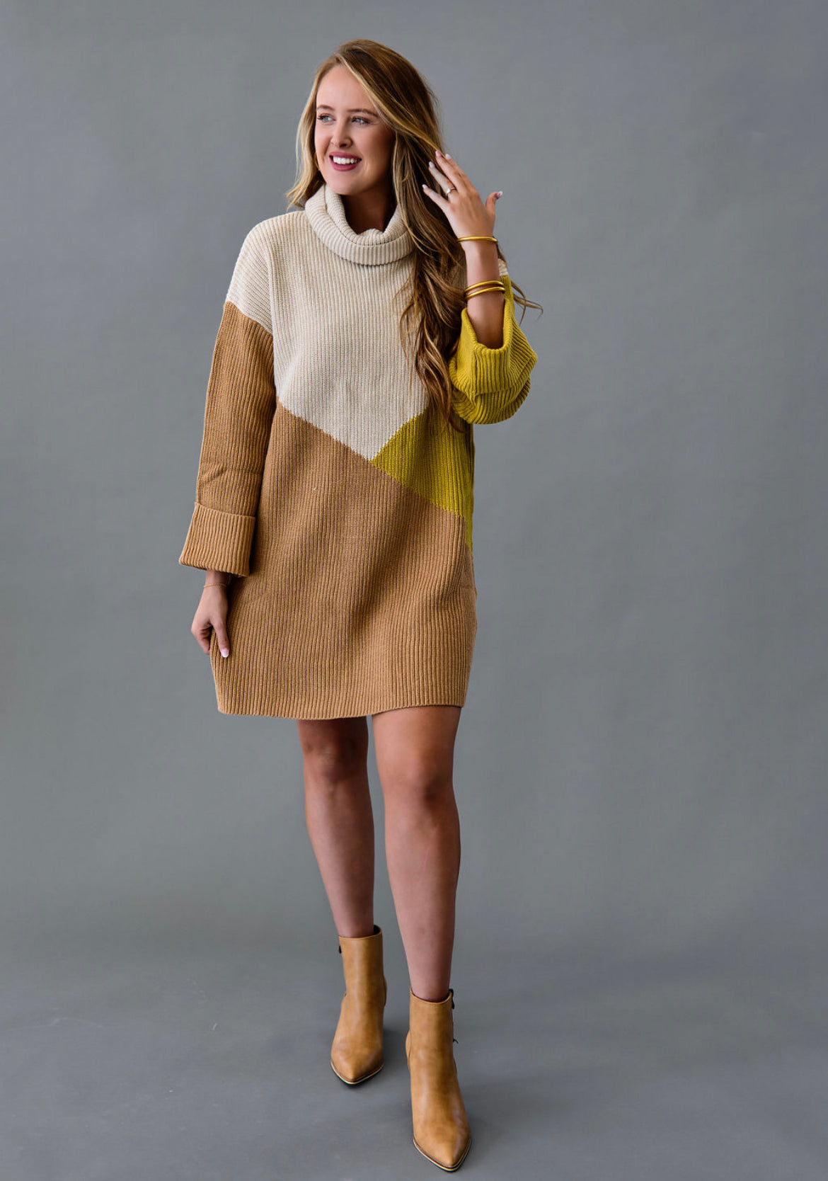 The Kenzie Colorblock Sweater Dress