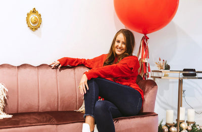 Stunning Red Cable Knit Sweater