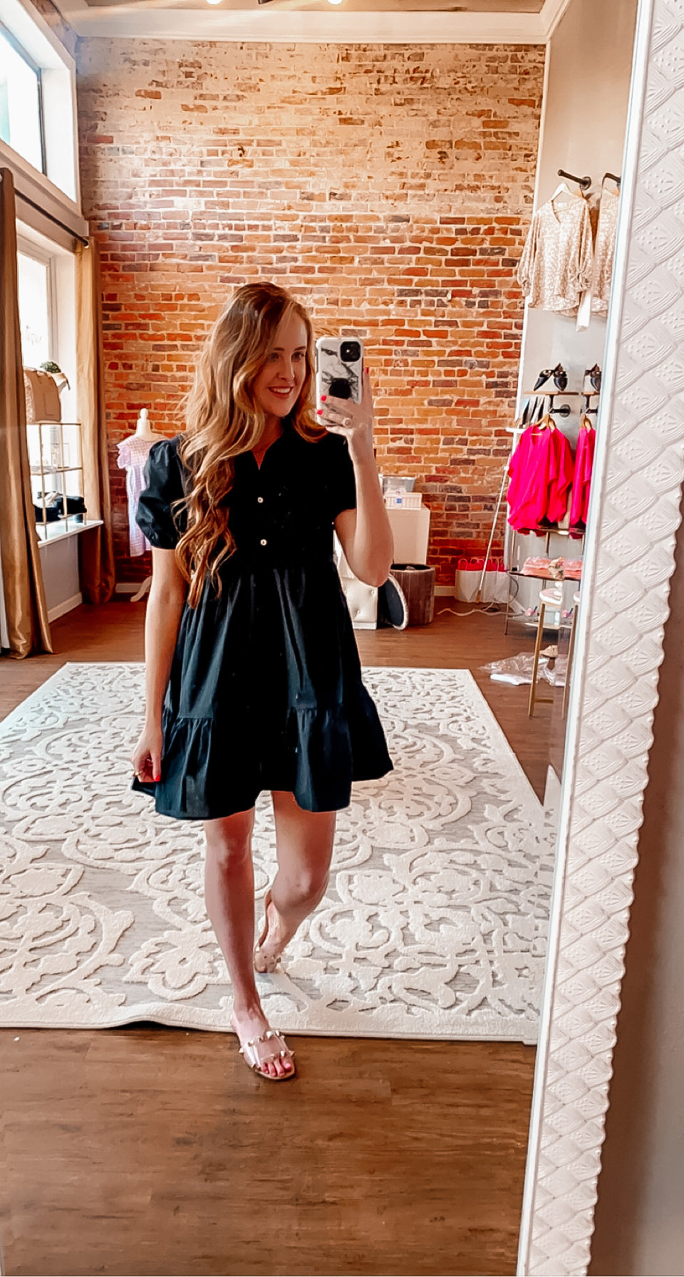 Black Button Down Dress