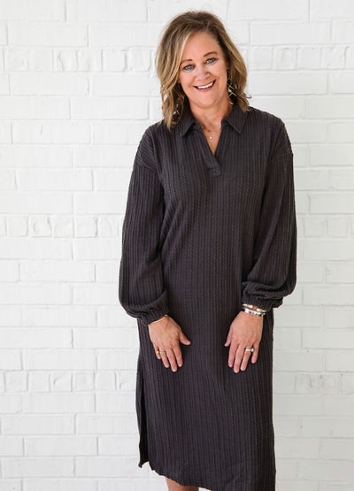 Comfy Charcoal Maxi Dress