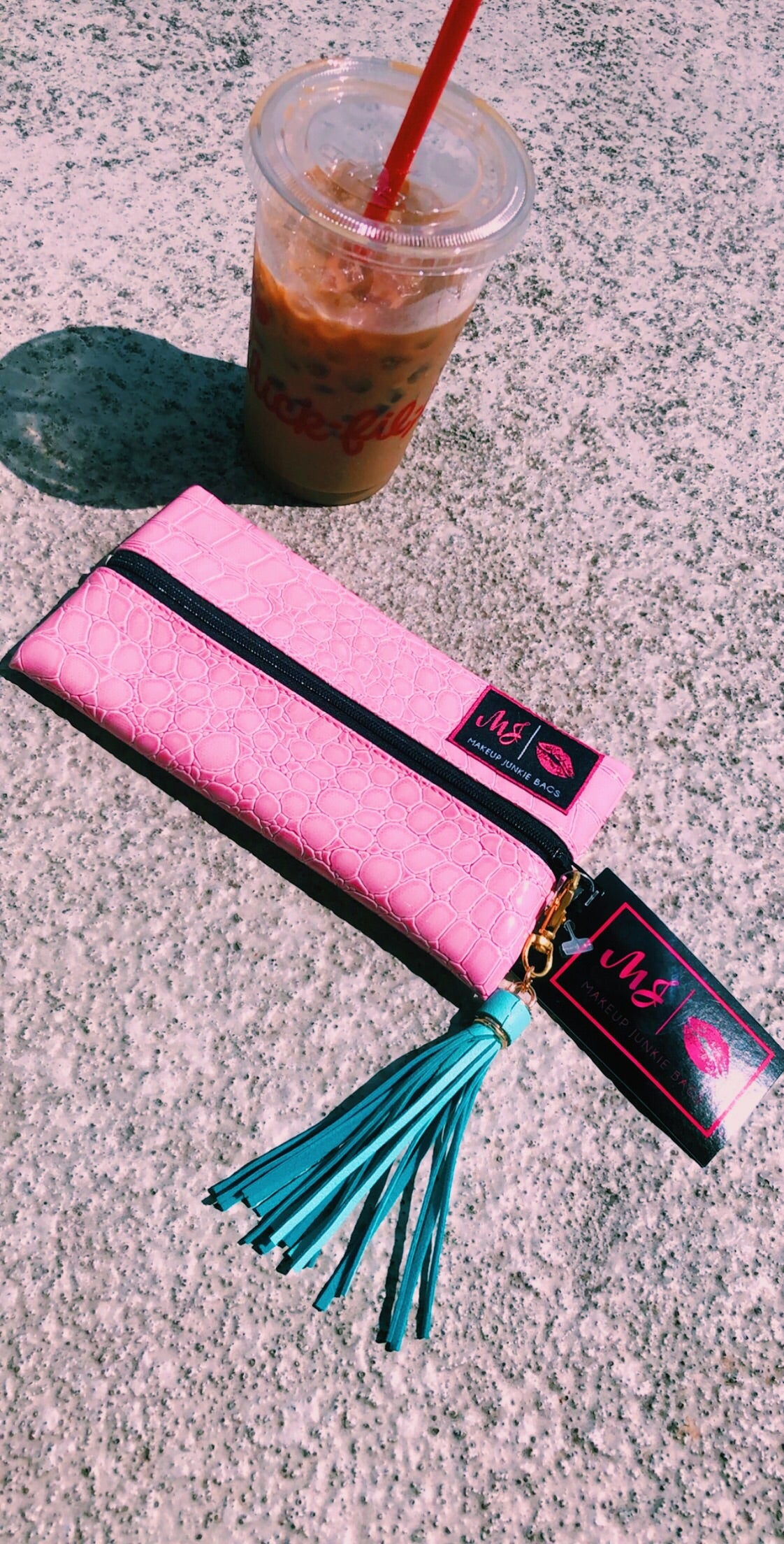 Pink Makeup Junkie bag - Fidèle by K Hill