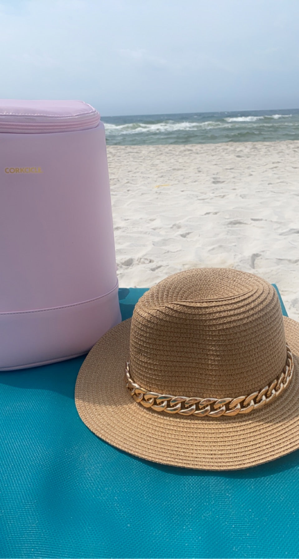 Beach Hat Gold Chain