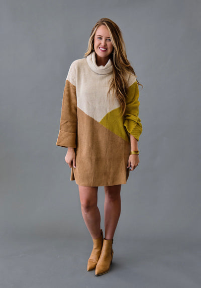 The Kenzie Colorblock Sweater Dress