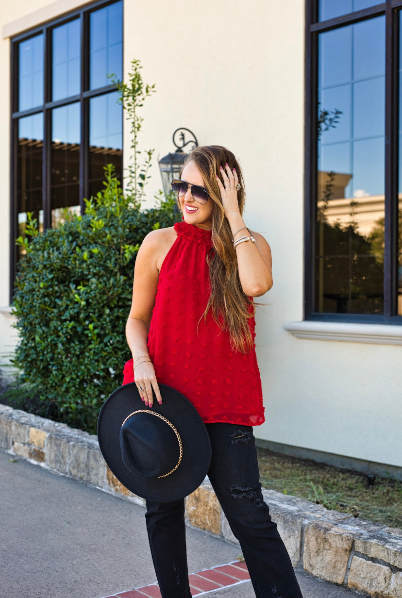 Stylish Black Gold Chain Hat