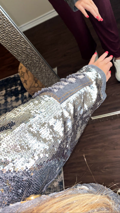 Shine Bright Sparkle Denim Jacket