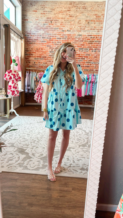 Here for the Fun Polka Dot Dress
