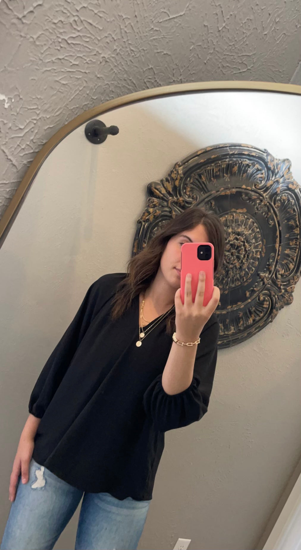 Anna Black Blouse