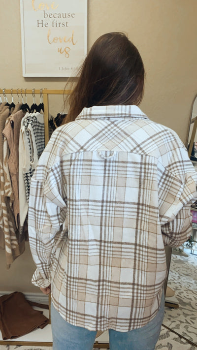 Beige Plaid Flannel